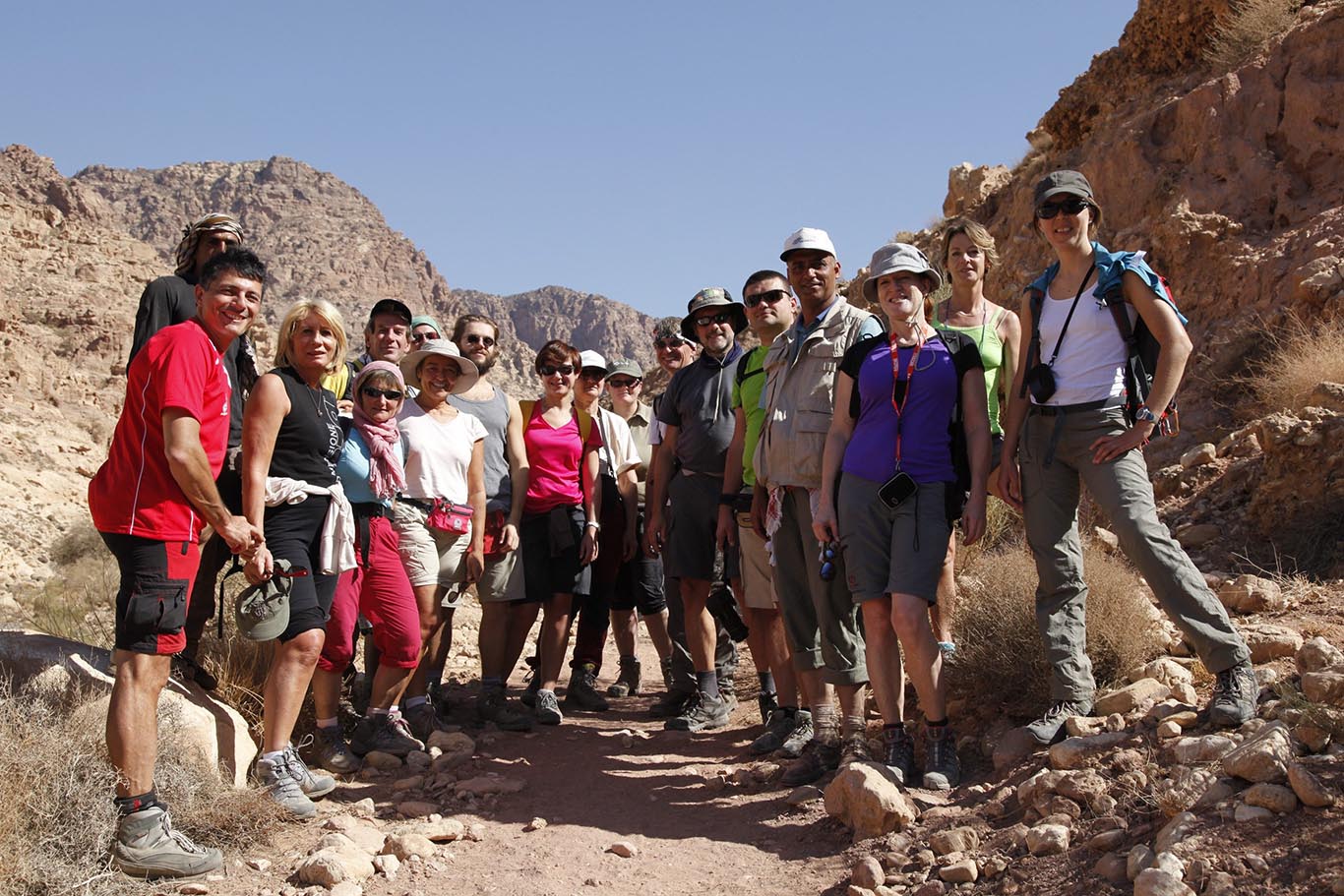 Gruppo turisti durante un viaggio Girolibero in Giordania