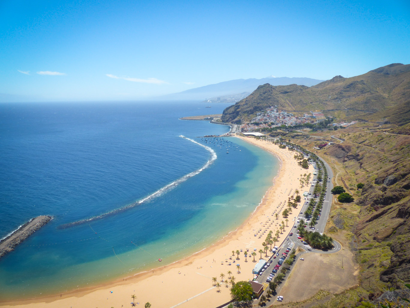 Vista dall'alto sulla cosa di Tenerife